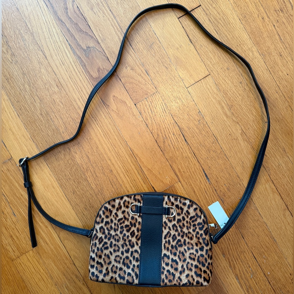 NWT TALBOTS CALF HAIR BAG Leopard print